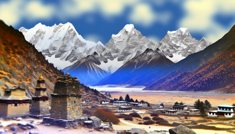 alt_text: Stunning Himalayan scenery featuring Annapurna peaks and Paro Taktsang, inspiring unforgettable adventures.